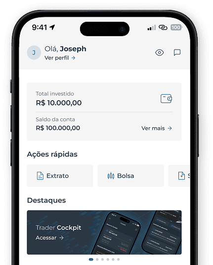 Mockup do app Nova Futura